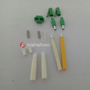 APC LC Duplex de fibra óptica conectores 3,0 mm monomodo verde