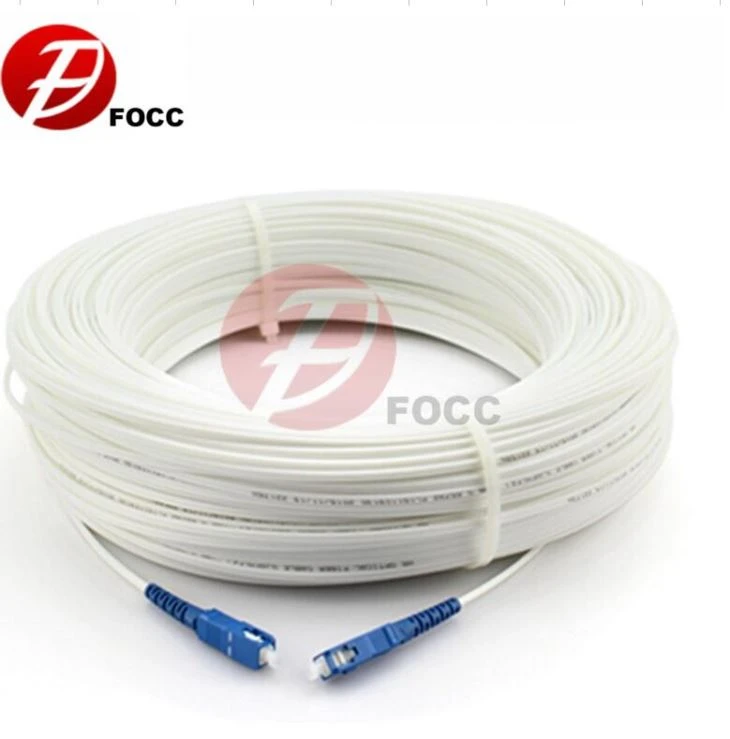 Cabo de remendo exterior da fibra óptica de FTTH do conector do SC SC / cabo de gota da fibra